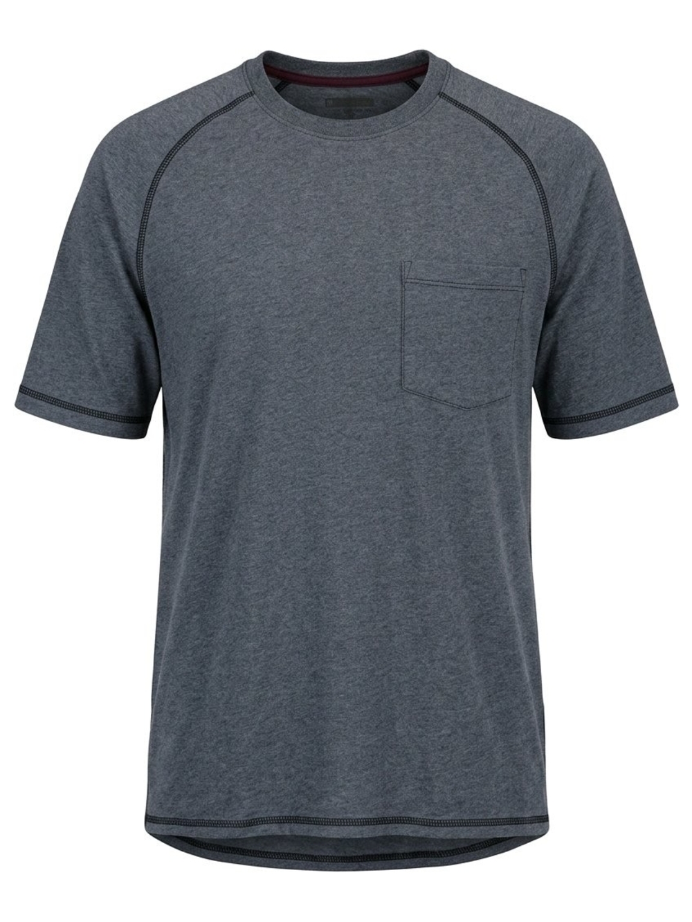RedHead Men's Large Blue Heathered Pocket T-Shirt, EUC, 23" P2P, 28" Length
